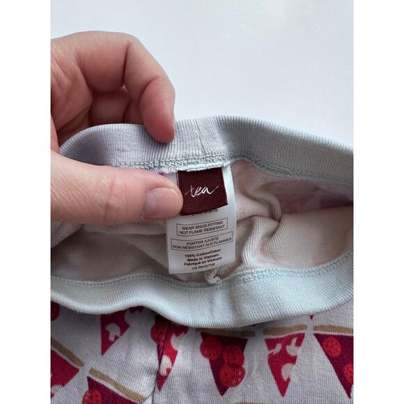 Tea Collection Pizza Print Pajama Shorts - Size 5 - Picture 2 of 5